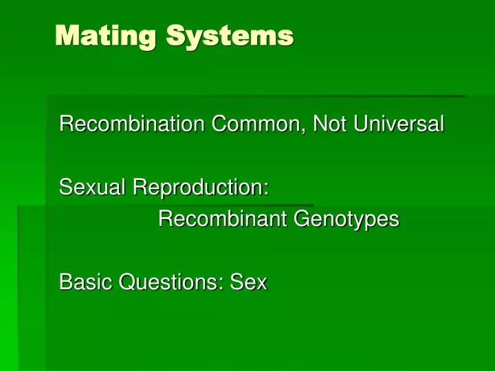 mating system mating system