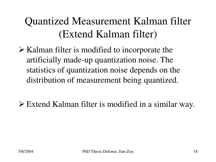 Phd dissertation on kalman filter