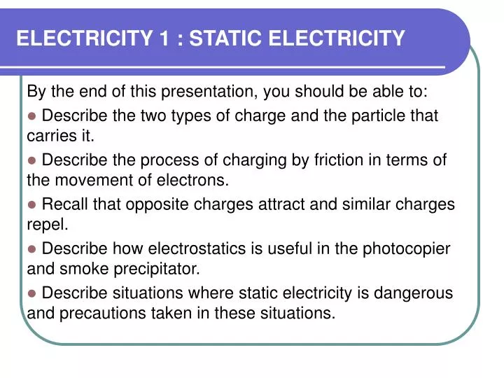 electricity 1 static electricity n.