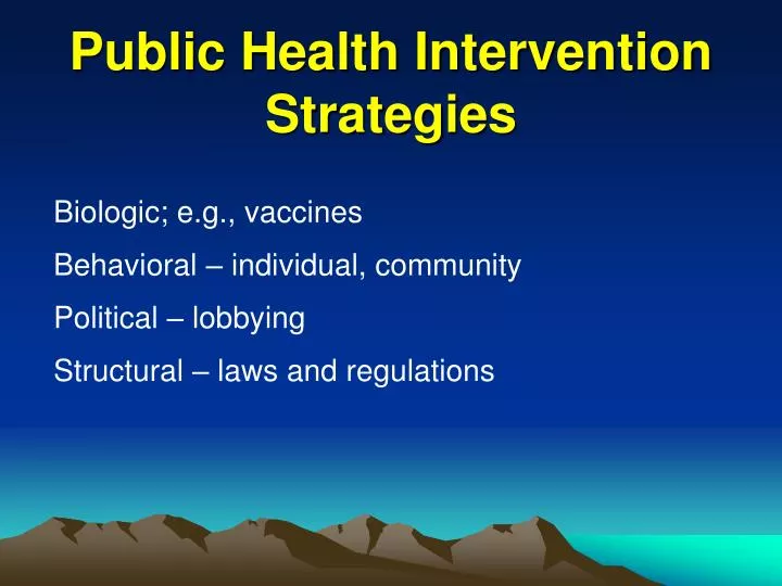 public health intervention strategies n.