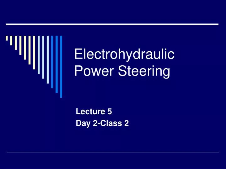 electrohydraulic power steering n.