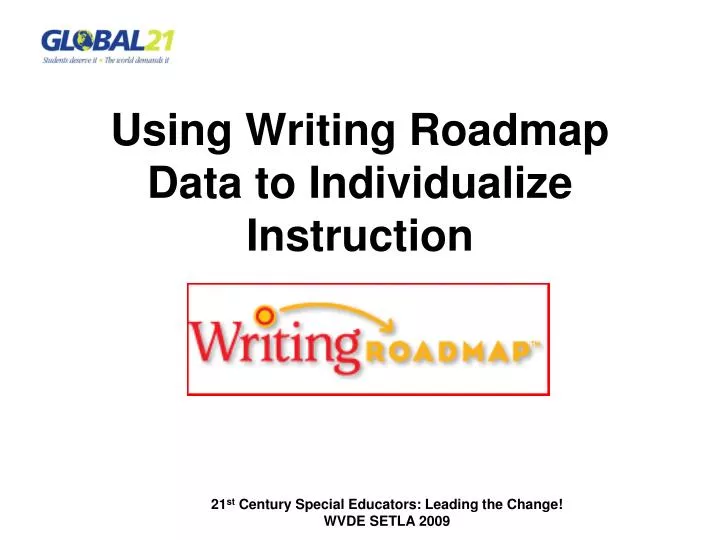 using writing roadmap data to individualize instruction n.