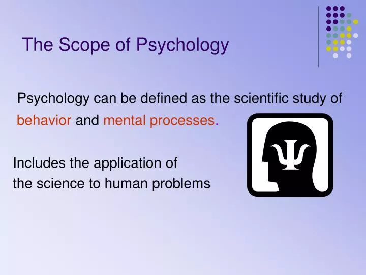 scope of psychology assignment