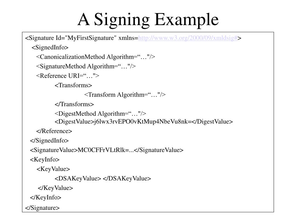 Signing For Example PPT - Secure Web Services PowerPoint Presentation, free download - ID ...