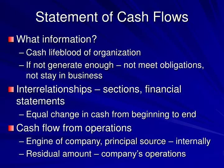 statement of cash flows n.