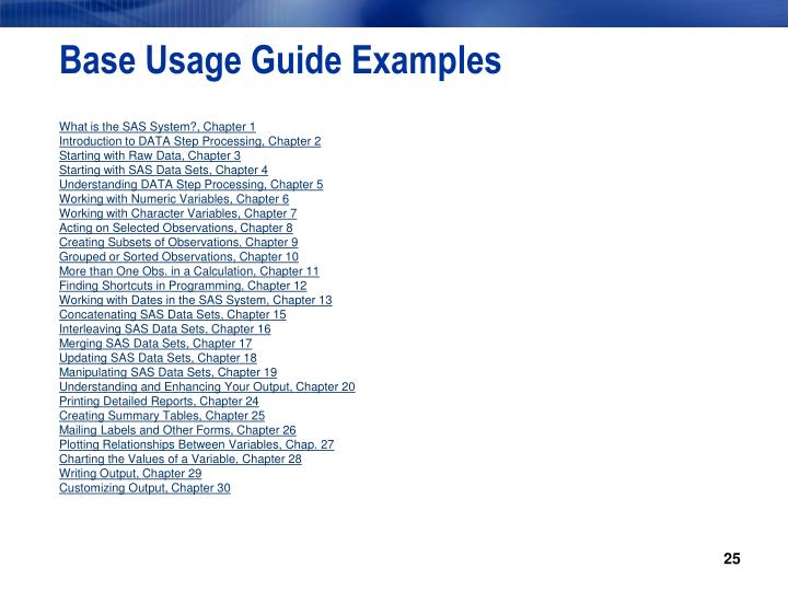 PPT - SAS Programming PowerPoint Presentation - ID:1296147