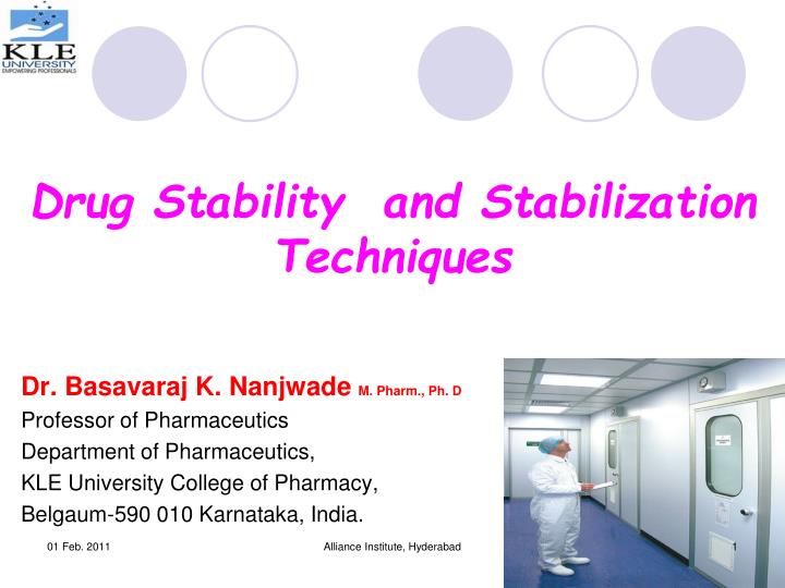 PPT Drug Stability and Stabilization Techniques PowerPoint Presentation ID1296349