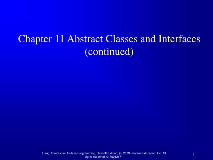 chapter 11 abstract classes and interfaces continued n.