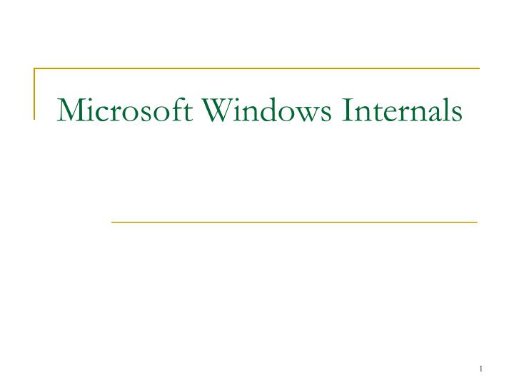 microsoft system internals