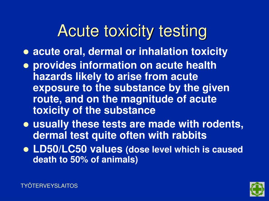 PPT - Principles of Occupational Toxicology 2 – Types of toxicity  PowerPoint Presentation - ID:1296733