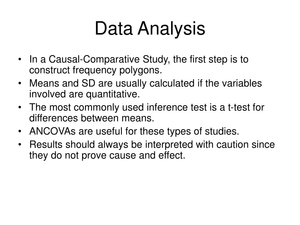 data analysis of comparative research
