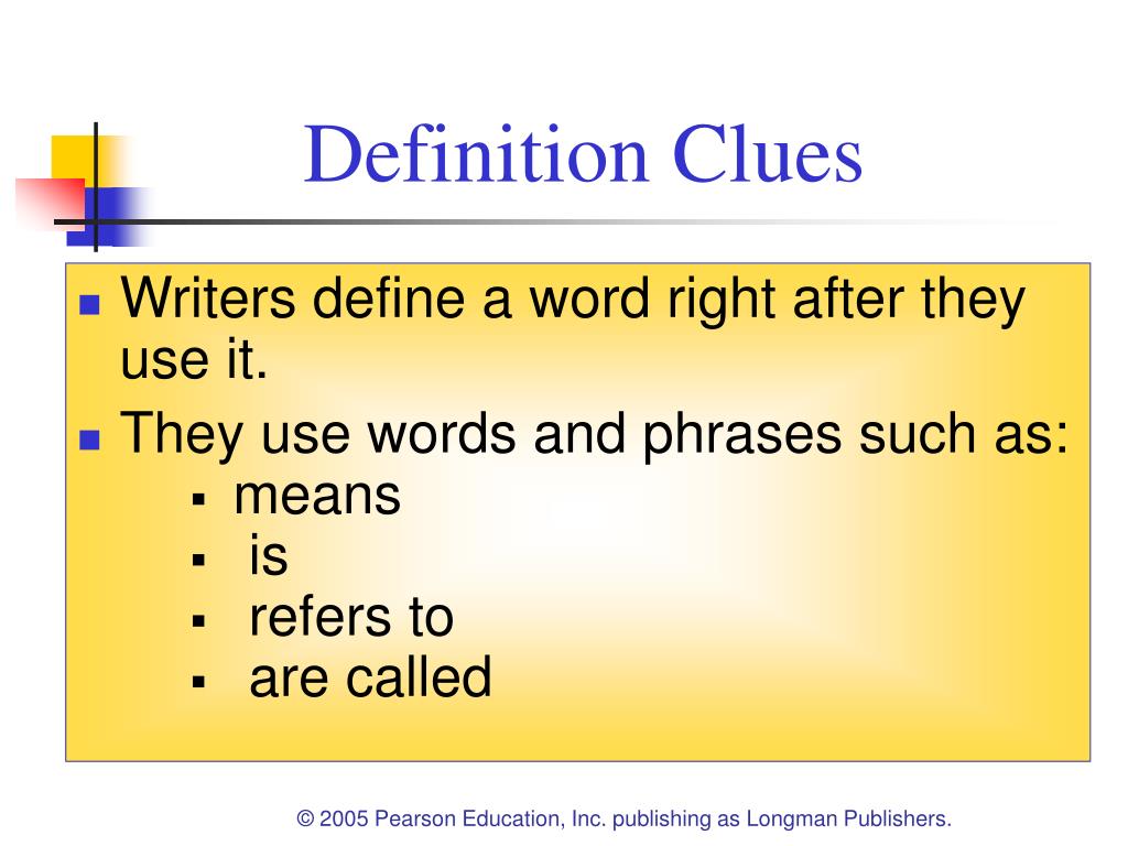 PPT - Chapter 2: Building Vocabulary: Using Context Clues PowerPoint ...