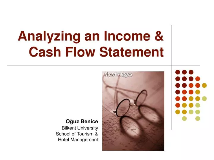 analyzing an income cash flow statement n.