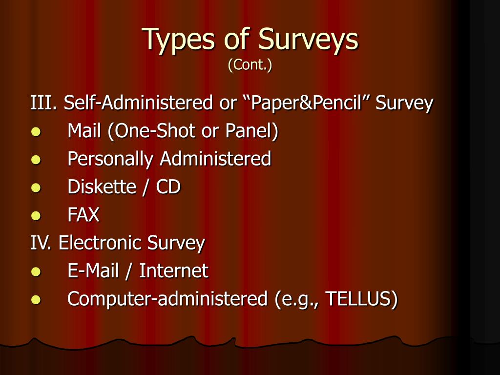 type of survey research