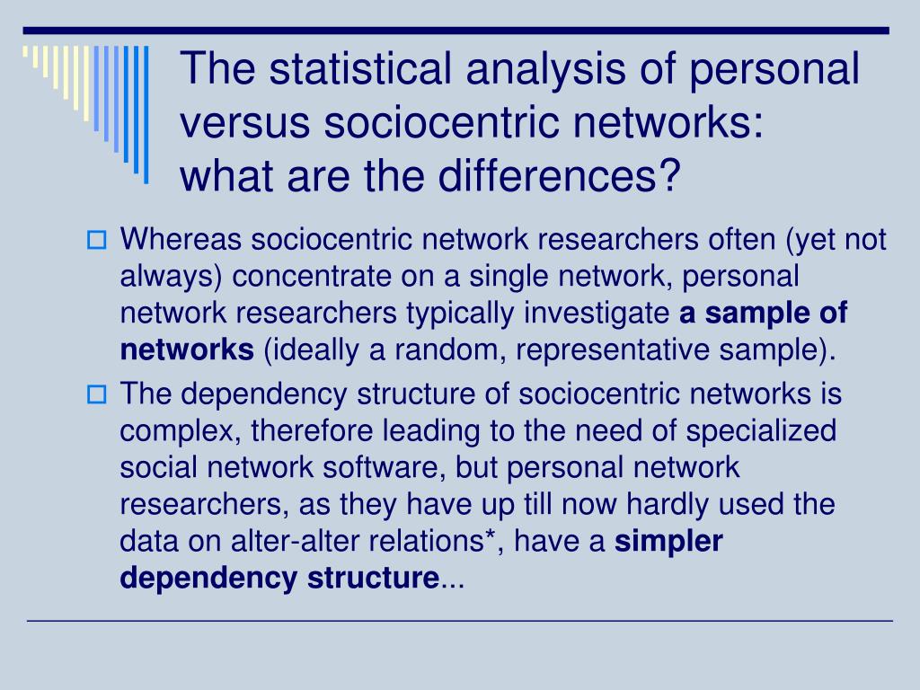 PPT - The statistical analysis of personal network data PowerPoint