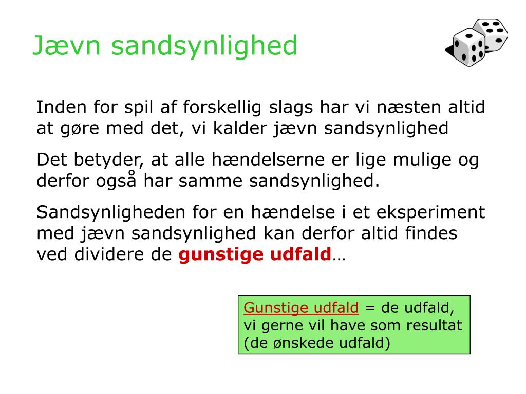 PPT - Sandsynlighedsregning PowerPoint Presentation, free download ...