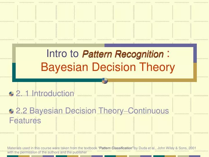 Ppt Intro To Pattern Recognition Bayesian Decision Theory Powerpoint Presentation Id1299578 2205