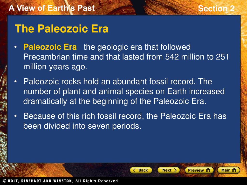 paleozoic era earths surface