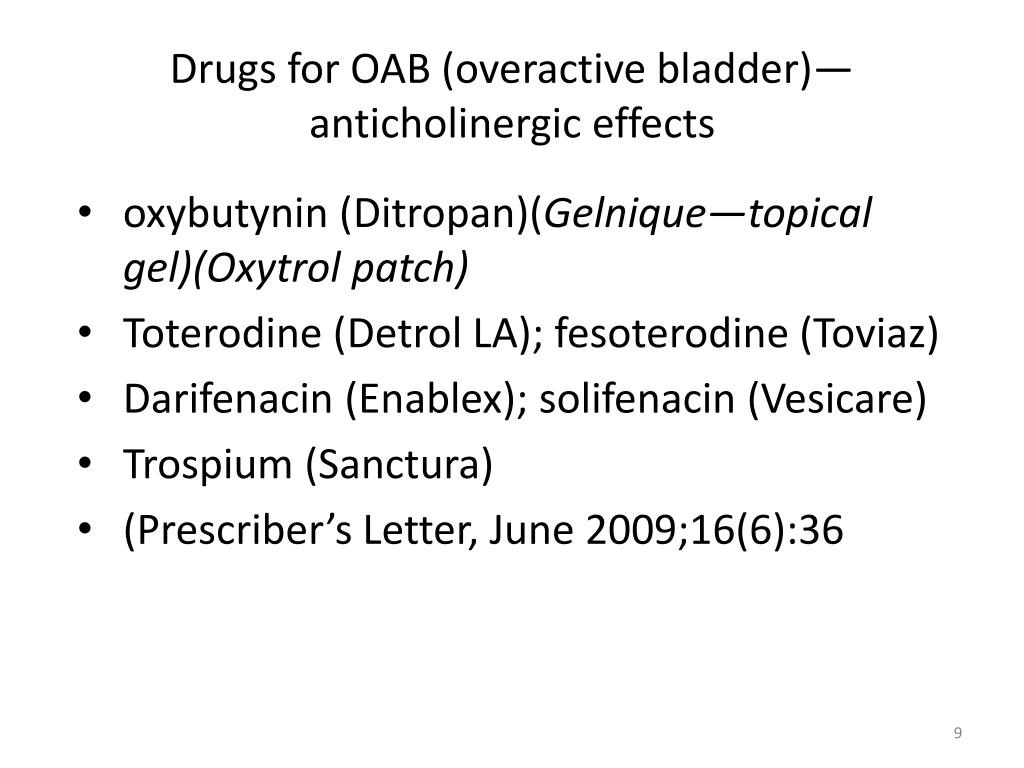 can oxybutynin cause bladder pain