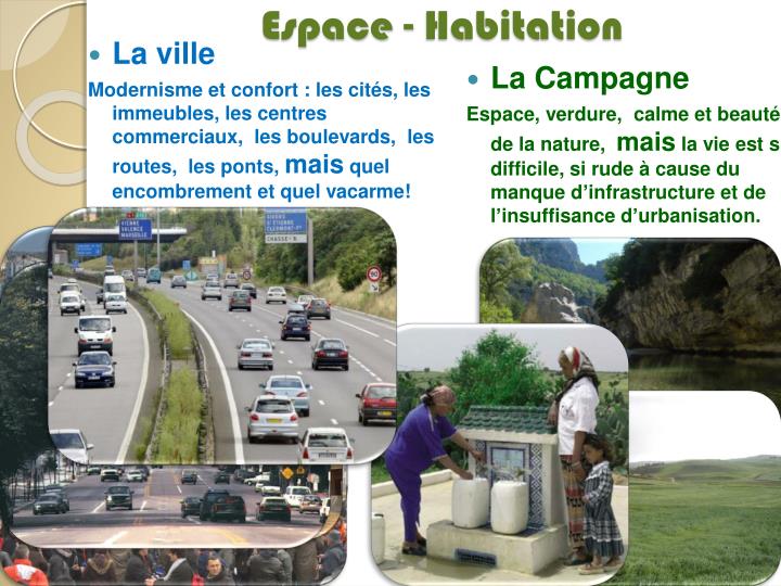 PPT La vie en ville et la vie à la campagne PowerPoint Presentation