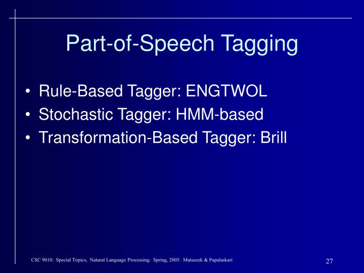 part of speech tagger online part of speech tagger online