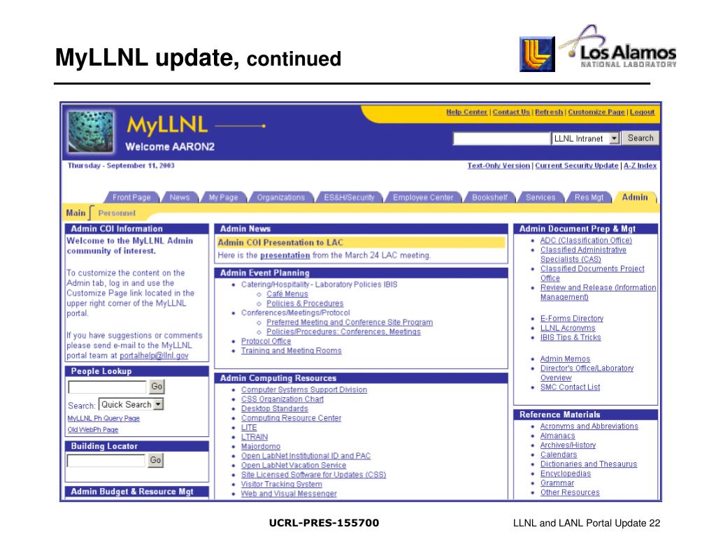 Llnl Org Chart