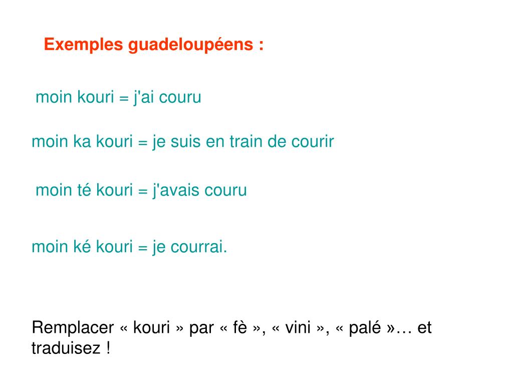 PPT - Le Verbe créole (Petites Antilles) PowerPoint Presentation, free