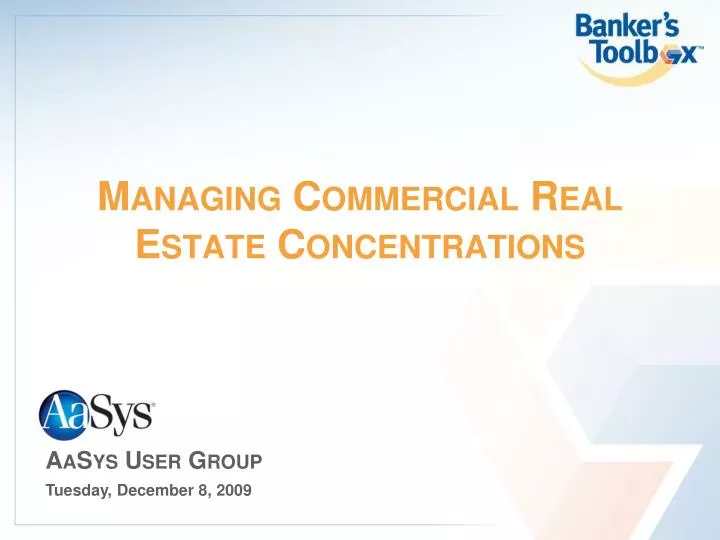 managing commercial real estate concentrations n.