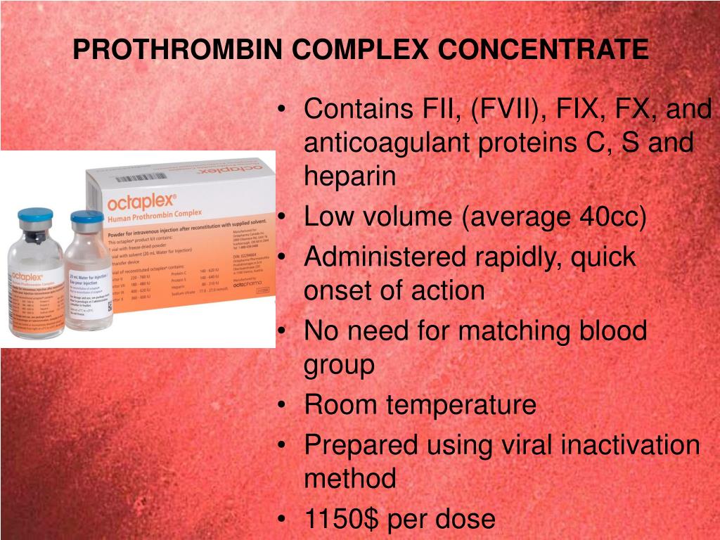 PPT Prothrombin Complex Concentrate Octaplex PowerPoint Presentation 