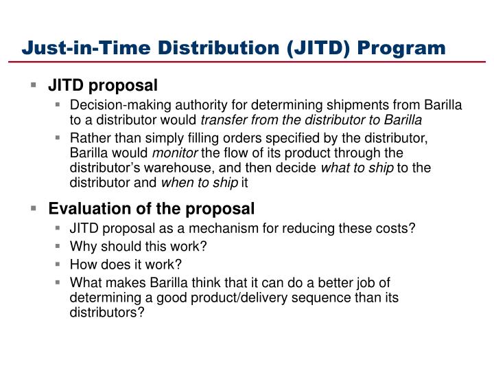 barilla jitd program Op 386: barilla case [barilla spa (a), how would you convince the customer that the jitd program was worth trying if you are not able to sway the customer,. barilla jitd program Op 386: barilla case [barilla spa (a), how would you convince the customer that the jitd program was worth trying if you are not able to sway the customer,.
