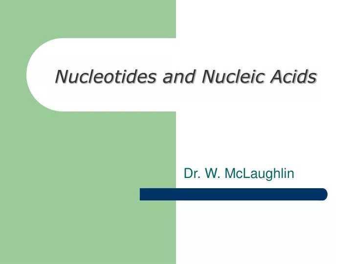 nucleotides and nucleic acids n.
