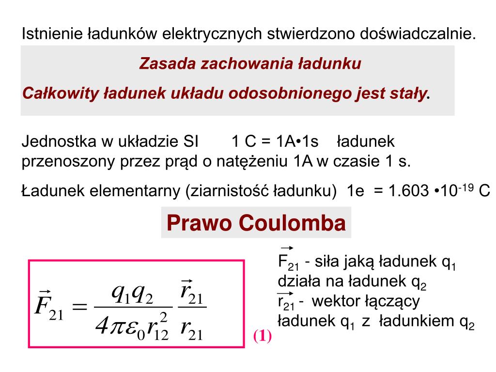 Podaj Treść Zasady Zachowania ładunku Elektrycznego PPT - Elekrostatyka PowerPoint Presentation, free download - ID:1307571