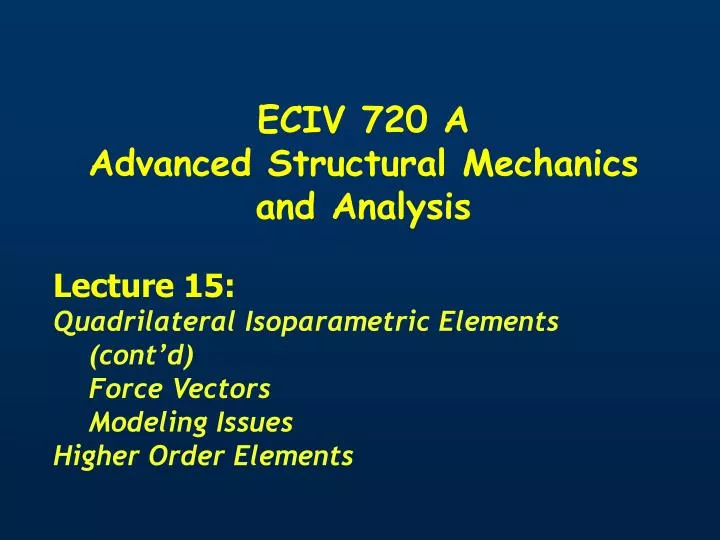 Advanced Structural Mechanics, 2nd edition