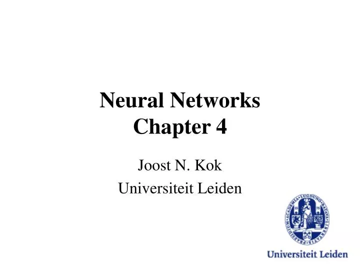 neural networks chapter 4 n.