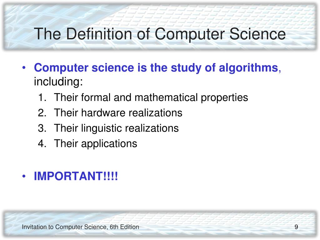 computer science definition essay