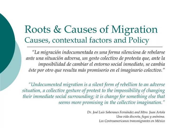 causes of migration The london school of economics and political science essays on the causes of migration by daniel richard vernazza a thesis submitted to the department of economics of the london. causes of migration The london school of economics and political science essays on the causes of migration by daniel richard vernazza a thesis submitted to the department of economics of the london.
