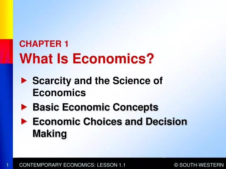 economics chapter 1 homework