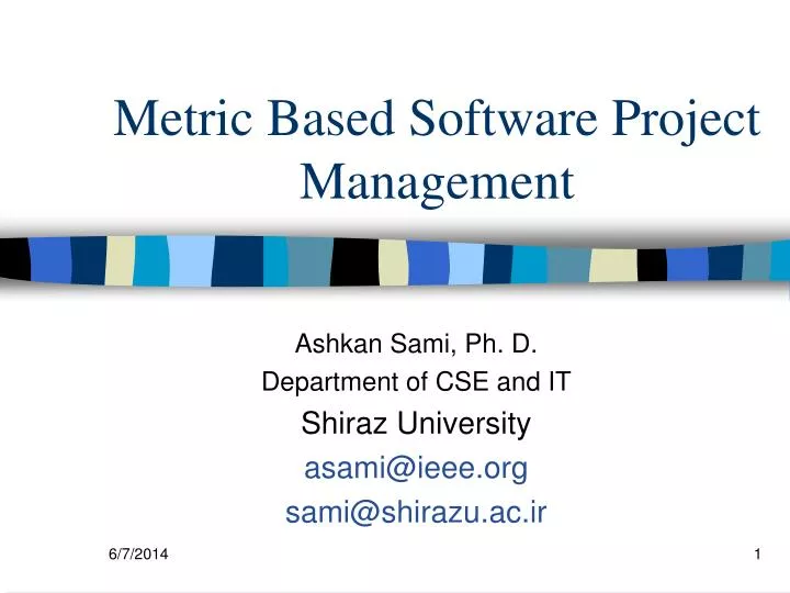 metric based software project management n.