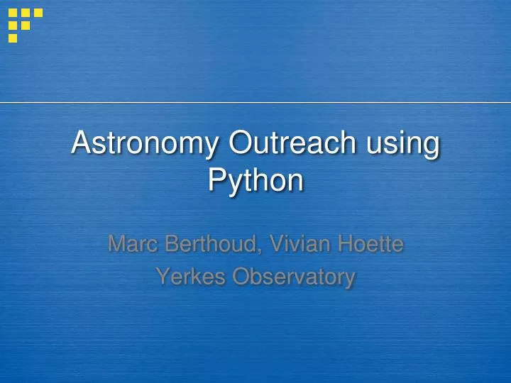 astronomy outreach using python n.