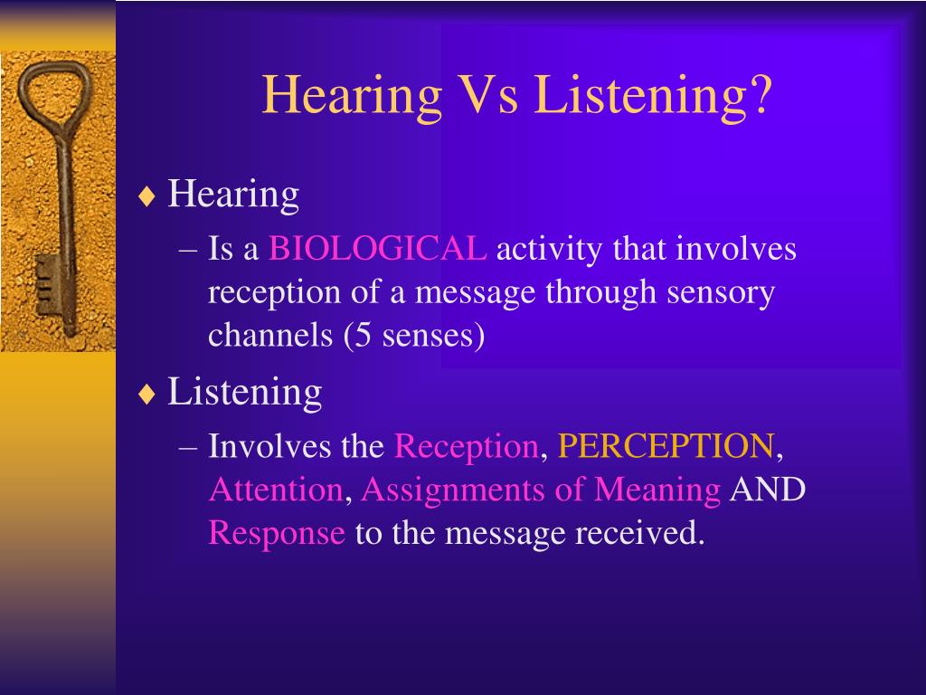 PPT Listening PowerPoint Presentation Free Download ID 1312156