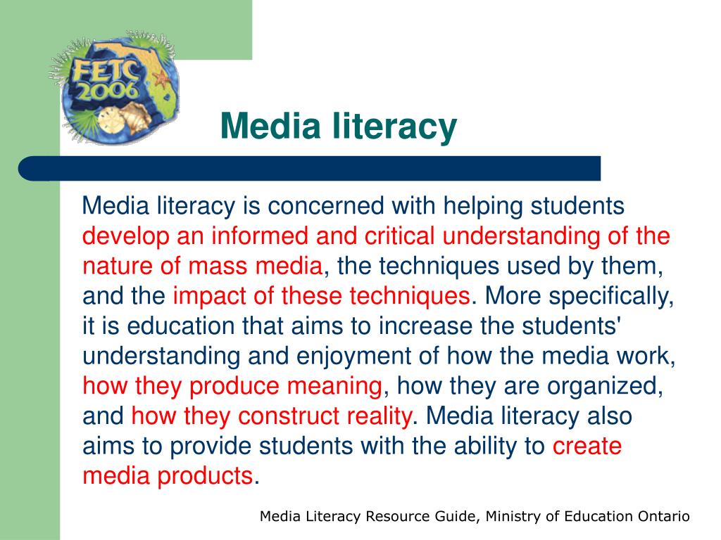 media literacy definition essay