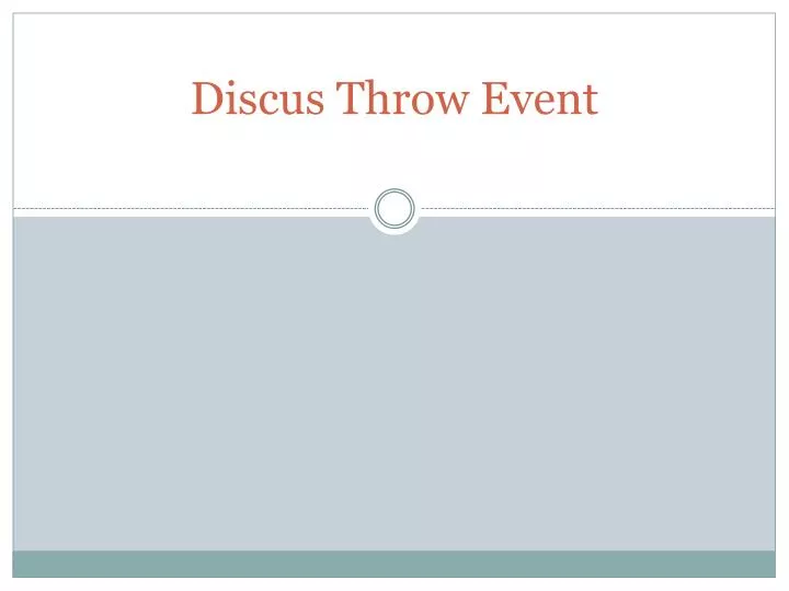 discus throw event n.