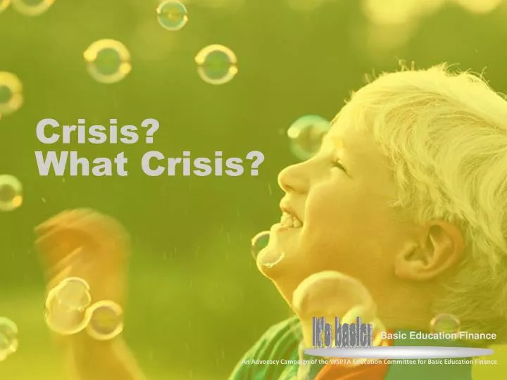 crisis what crisis n.