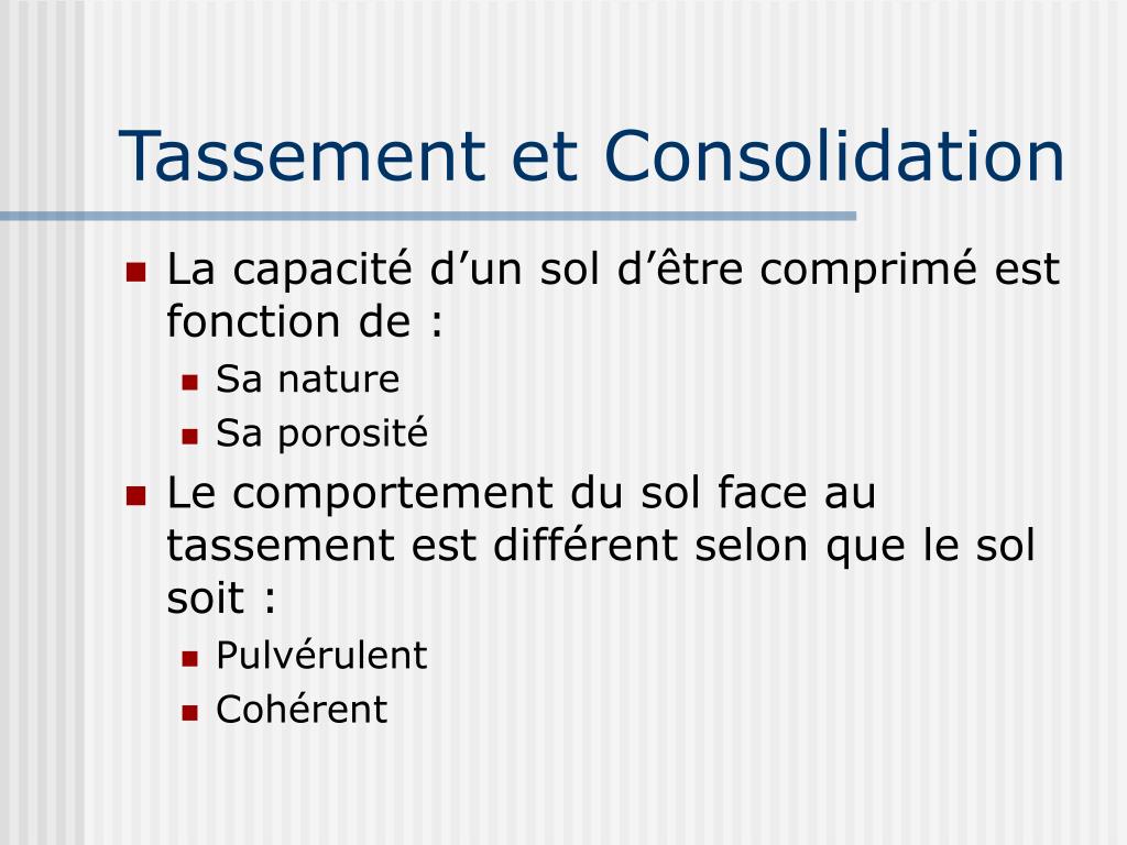PPT - Tassement et Consolidation PowerPoint Presentation, free download -  ID:1317340