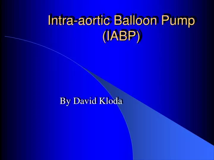 intra aortic balloon pump iabp n.