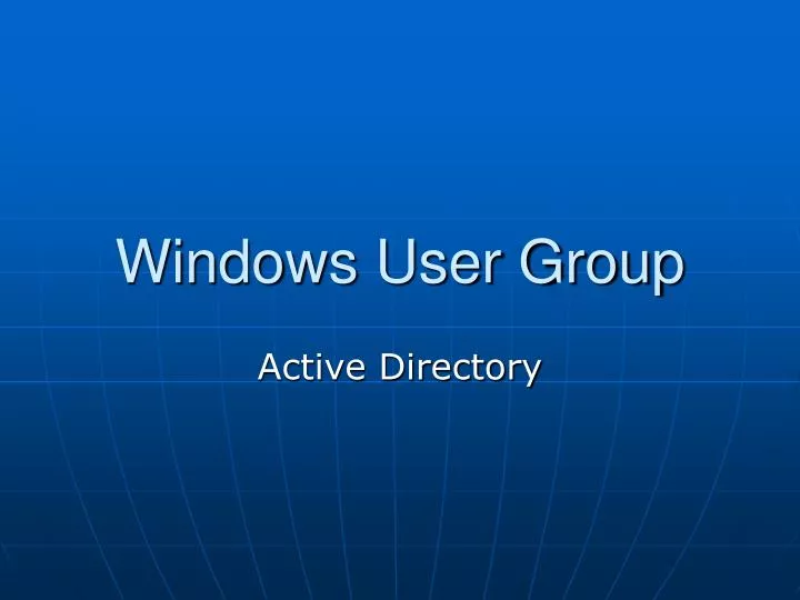 windows user group n.