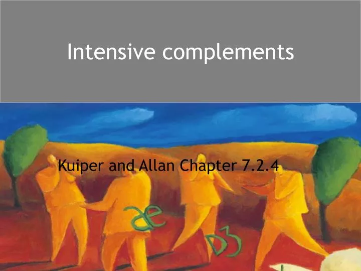 PPT - Intensive complements PowerPoint Presentation, free download - ID ...