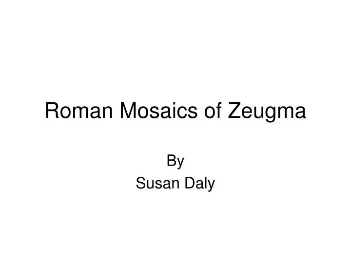 roman mosaics of zeugma n.