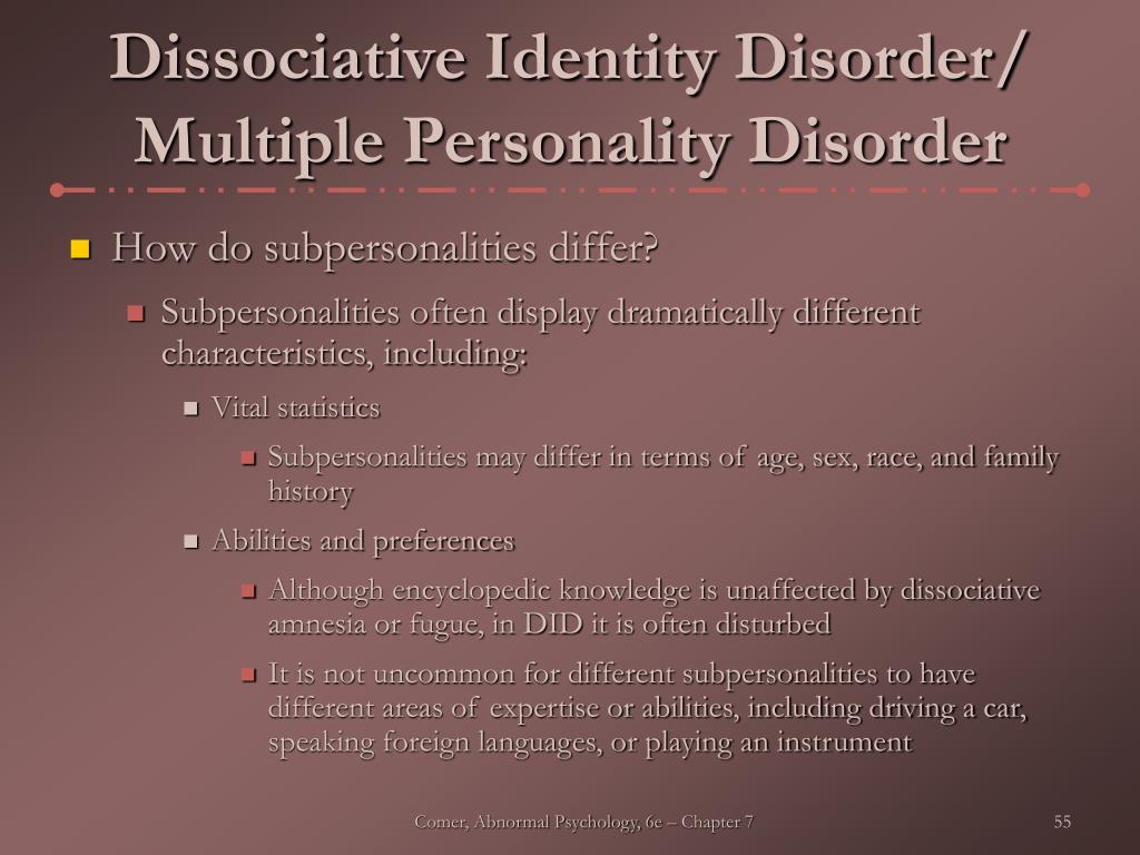 an analysis of the dissociative disorders multi personality disorder did dissociative fugue disorder an analysis of the dissociative disorders multi personality disorder did dissociative fugue disorder
