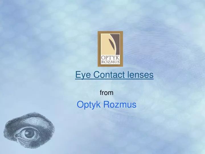 eye contact lenses n.